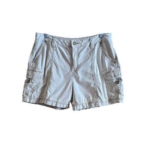Faded Glory Womens Beige Cargo Shorts Heavy Stitching Size 10